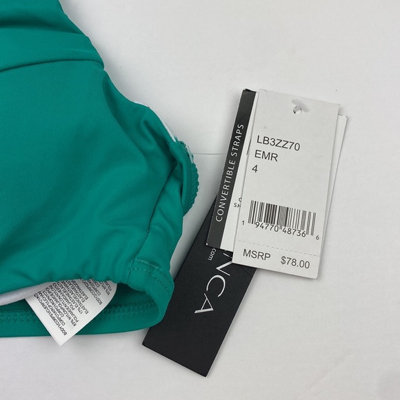 NWT La Blanca | Island Goddess Underwire Twist Bikini Top Emerald 4 - Picture 3 of 7